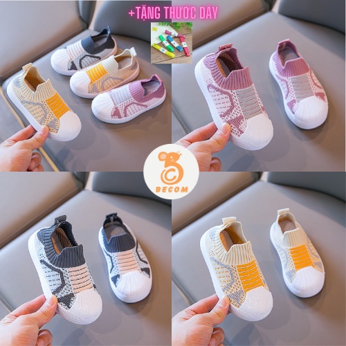 Giày Lười Cổ Chun Co Giãn Cho Bé Trai Bé Gái Từ 1-9 Tuổi Chống Trơn Trượt