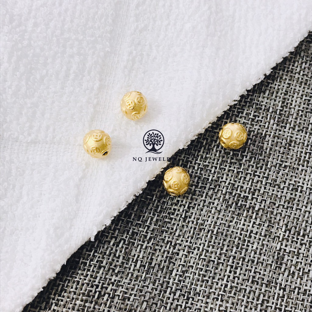 Charm bạc mạ vàng xỏ ngang