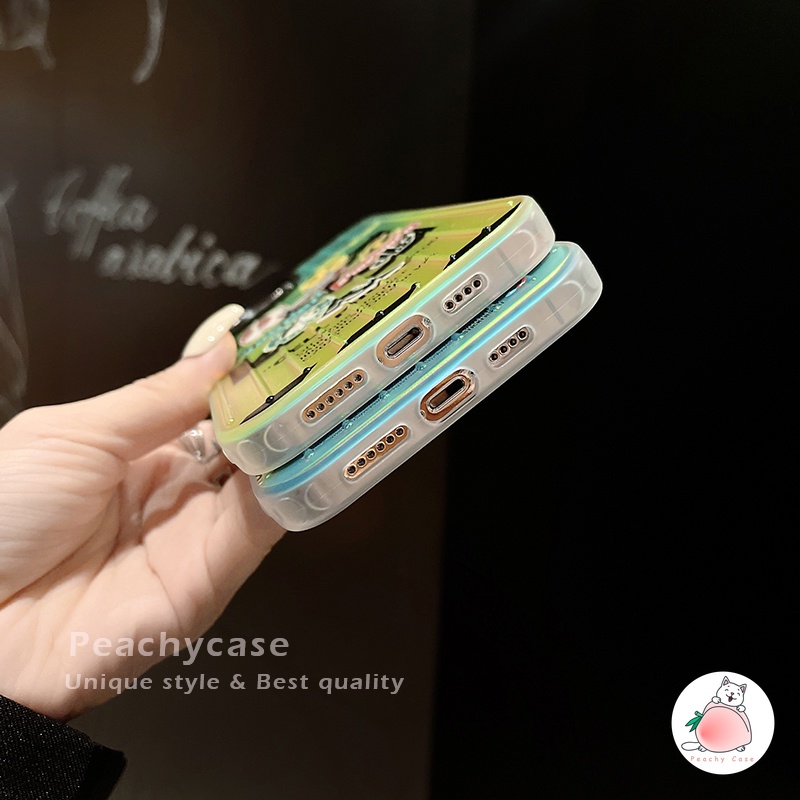 Ốp Điện Thoại TPU Dẻo Màu Laser Hình Mặt Cười Thời Trang Cho iPhone 13 12 Pro Max 11 Xr Xs Max X 13pro