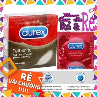 Bao cao su siêu mỏng durex fetherlite hộp 3 bao