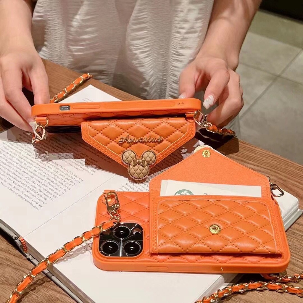 Ốp Điện Thoại Dạng Ví Có Dây Đeo Chéo Cho iPhone 12 pro max 11 pro max 13 pro max 11