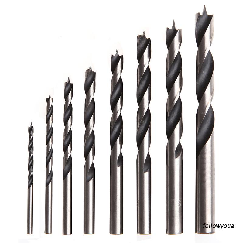 Bộ 8 Mũi Khoan HSS 3MM-10MM Cho Chế Tác Gỗ Kim Loại Mới