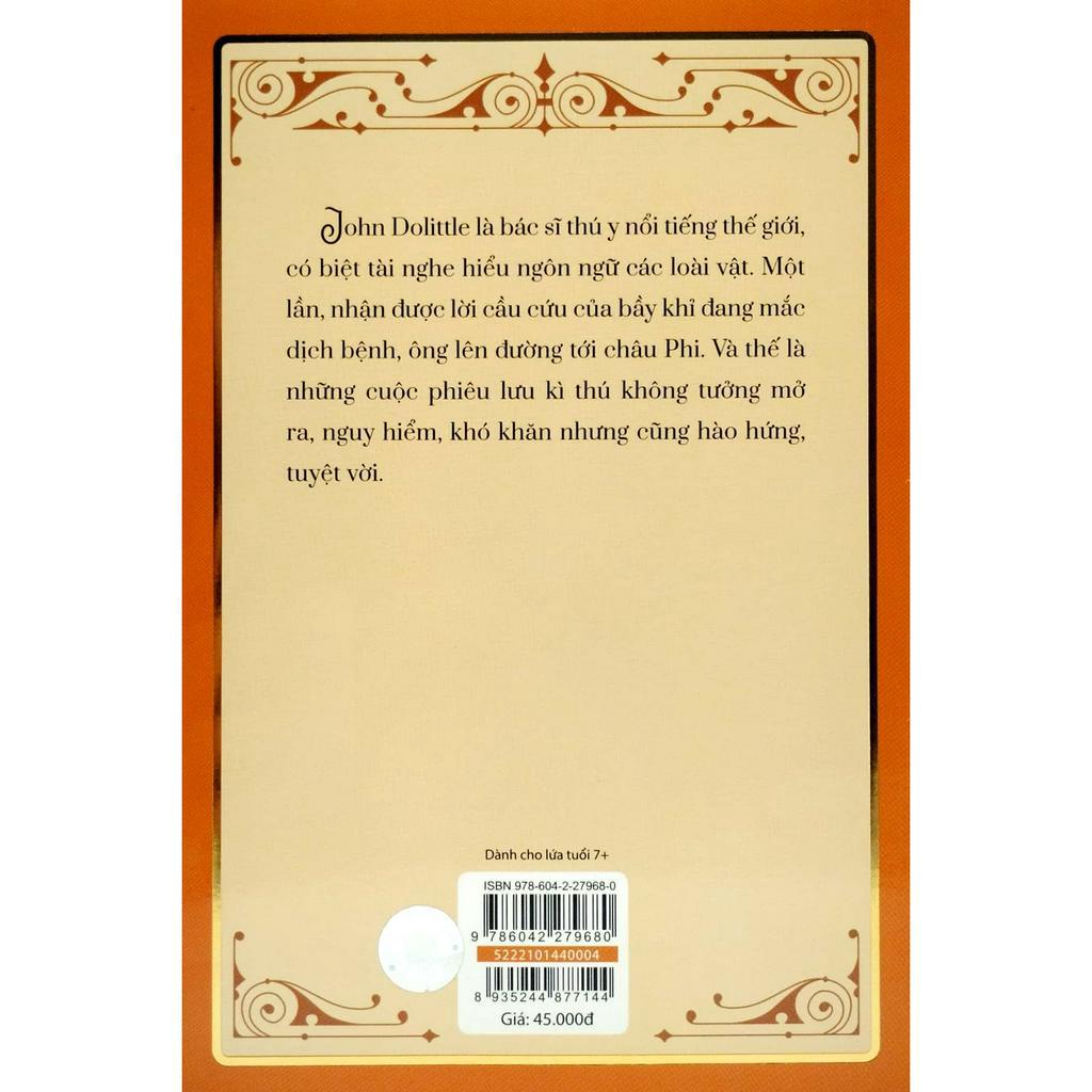 Sách - Những Cuộc Phiêu Lưu Của Bác Sĩ Dolittle (Tác Phẩm Chọn Lọc - Văn Học Anh) - NXB Kim Đồng