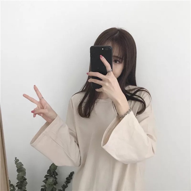 Áo thun tay dài ulzzang / áo thun tay loe _ ảnh thật cuối