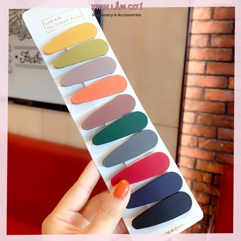 Set 10 Kẹp Tóc Sắc Màu Phong Cách Hàn Đáng Yêu [Xinh Lắm Cơ Í]