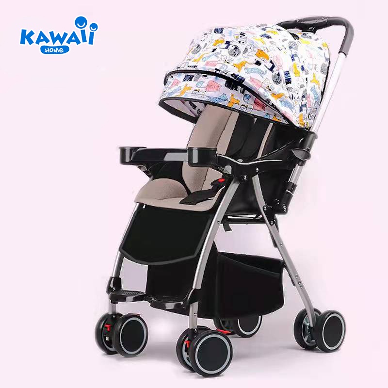Xe đẩy em bé hai chiều KAWAII HOME, Xe đẩy du lịch gấp gọn tiện lợi - Bảo hành 3 năm