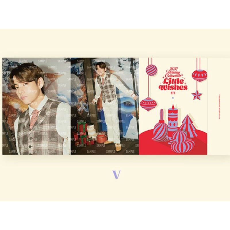 BTS 2021 HOLIDAY COLLECTION, 𝑳𝙞𝑻𝑻𝑳𝑬 𝑾𝞘𝑺𝑯 3-SIDED STAND PHOTO