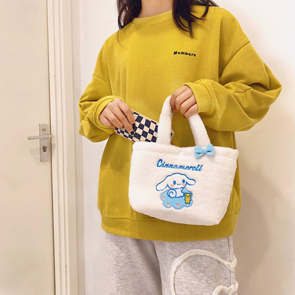 Túi xách gấu dâu Melody hoạt hình lông nhung dễ thương ngọt ngào đồng phục JK Hàn Quốc