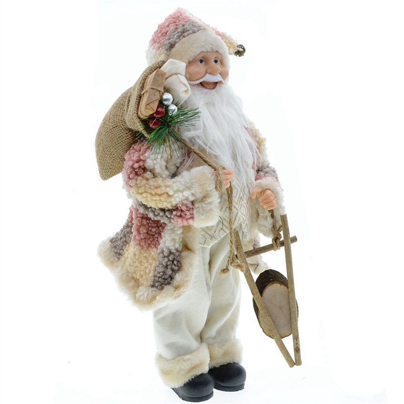 Búp Bê Nhồi Bông Hình Ông Già Noel Trang Trí Cây Thông Giáng Sinh Năm Mới 45cm