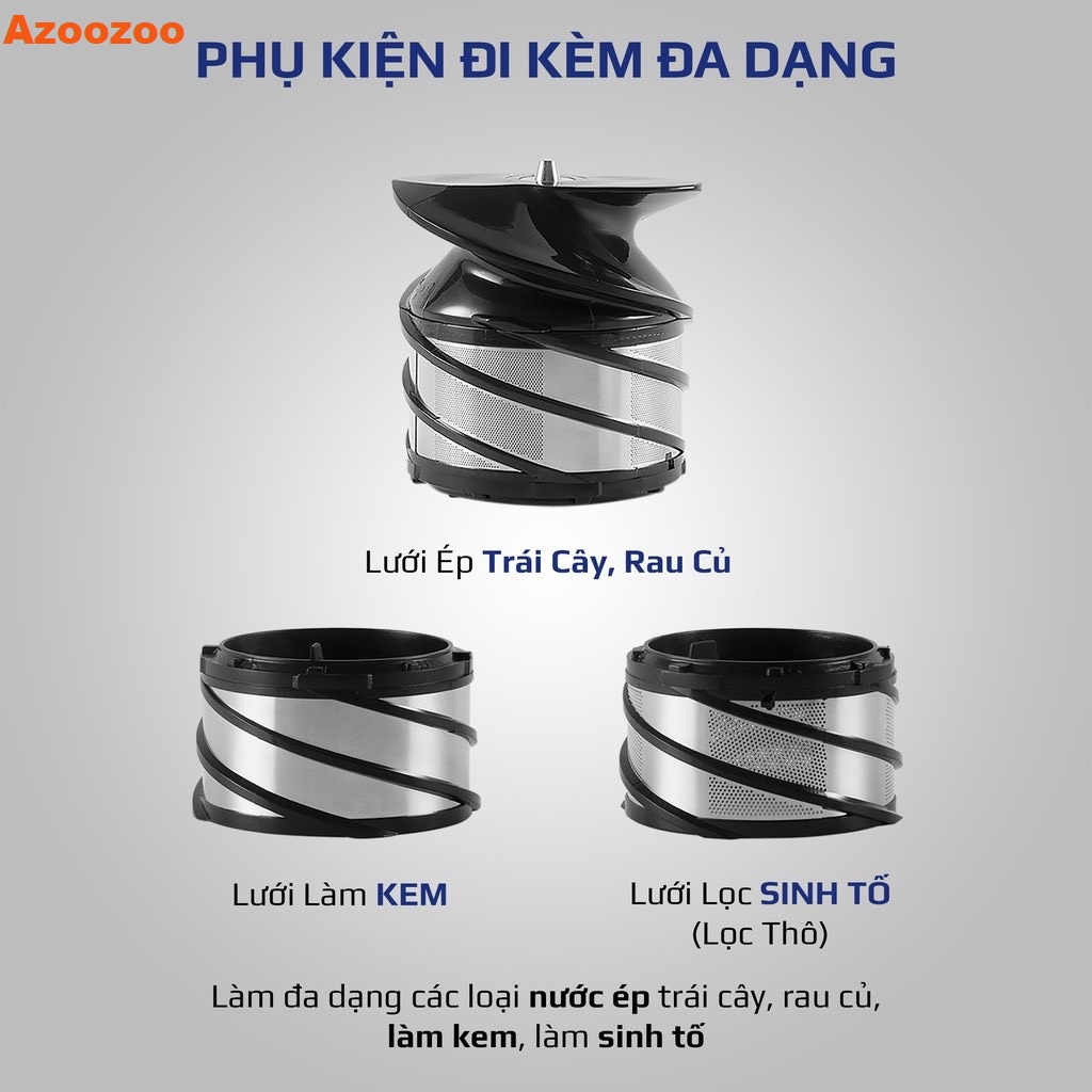 Máy Ép Chậm Olivo SJ210 - Thương hiệu Mỹ - Ép Trái Cây, Rau Cải không lo kẹt Bã, Dễ Vệ Sinh