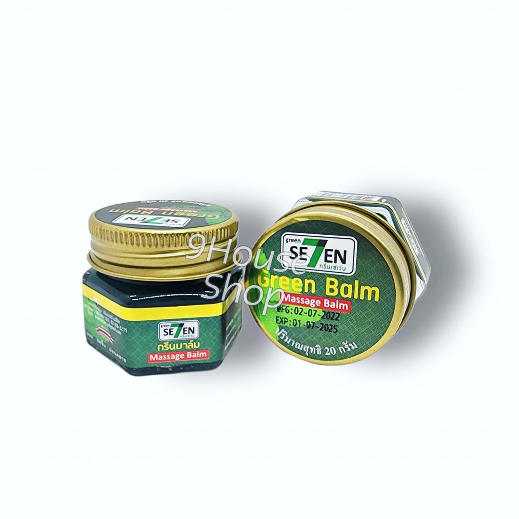 (20gram) 01 Hủ Dầu Cù Là Xanh Massage Seven Green Balm Thái Lan - Cù Là Thơm Số 7