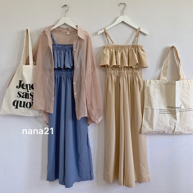 Quần jumsuit trơn