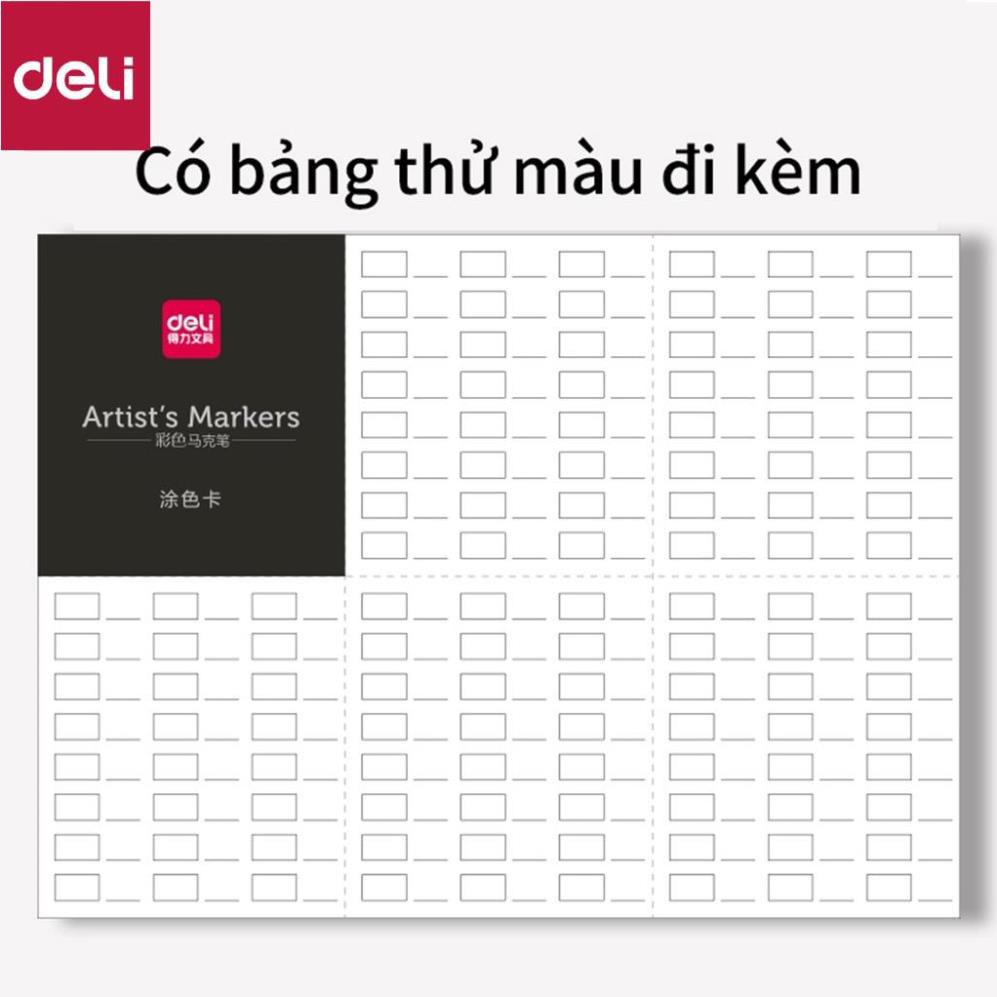 Marker phiên bản cao cấp hai đầu chuyên nghiệp Deli - Bút marker chuyên sử dụng vẽ Anime - 70800 [Deli]