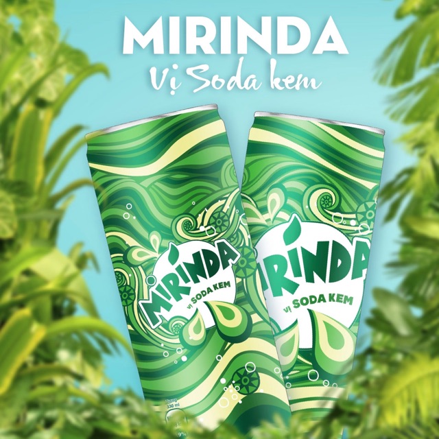 Combo 6 lon Nước ngọt Mirinda Soda Kem 330ML