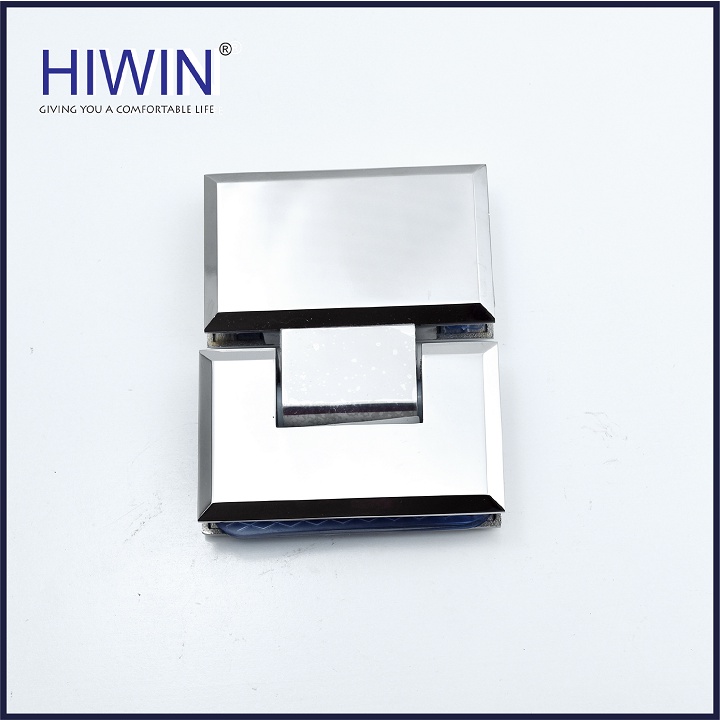 Bản lề phòng tắm kính 180 độ cạnh vát chất liệu inox 304 mặt gương HIWIN HG-007