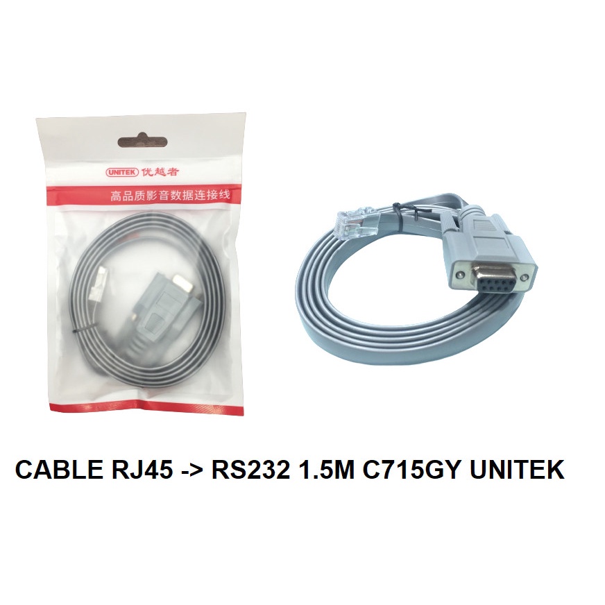 Cáp chuyển đổi RJ45 to Com - RJ45 to RS232 1M5 UNITEK C715GY