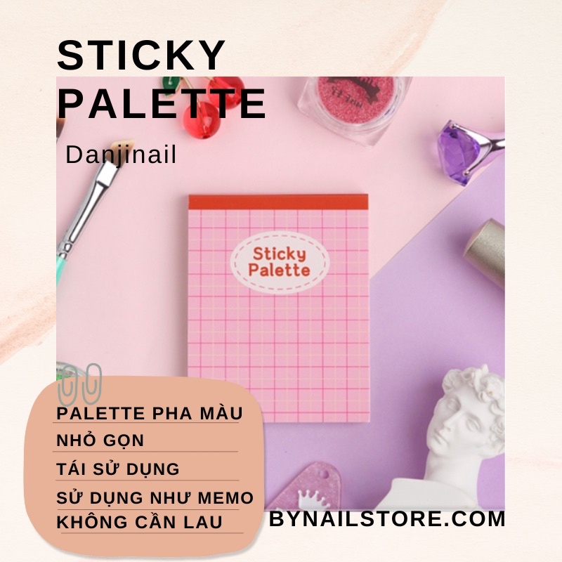 Set 100 giấy note palette trong cao cấp Hàn Quốc Sticky palette size S (100 tờ)
