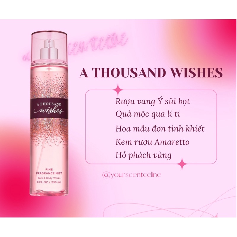 [ yourscentceline ] Xịt thơm cơ thể bodymist BBW authentic
