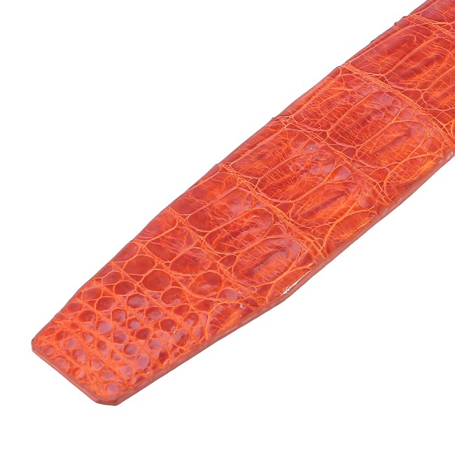 Dây nịt nam da cá sấu Huy Hoàng nguyên con bụng 4P màu vàng bò HP4853