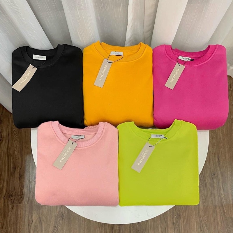 Set bộ nỉ trơn quần short nhiều màu sắc