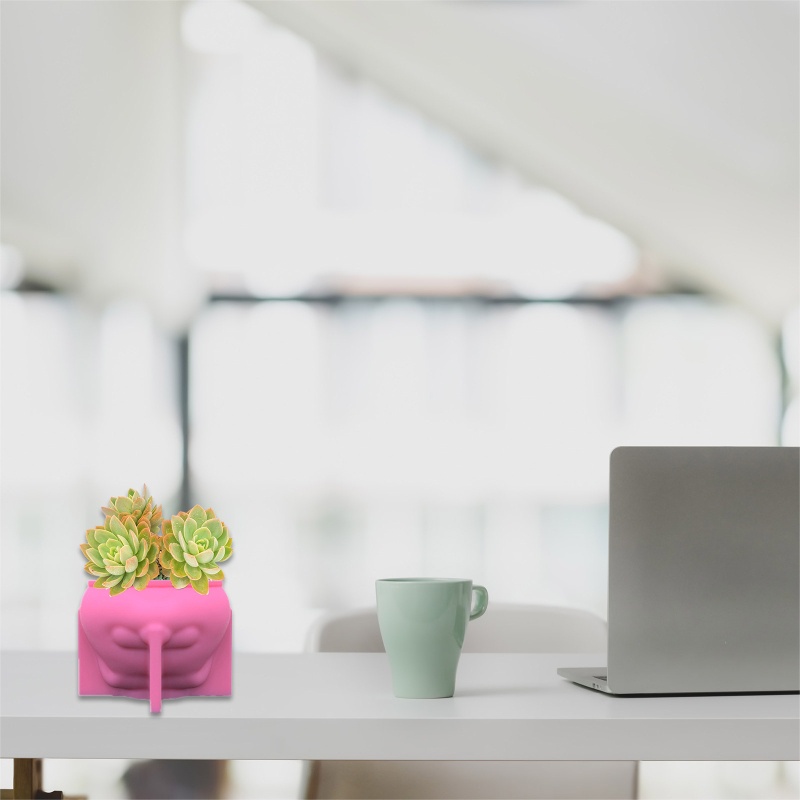 Khuôn Silicone Làm Chậu Cây Mọng Nước Hình Chú Chó DIY