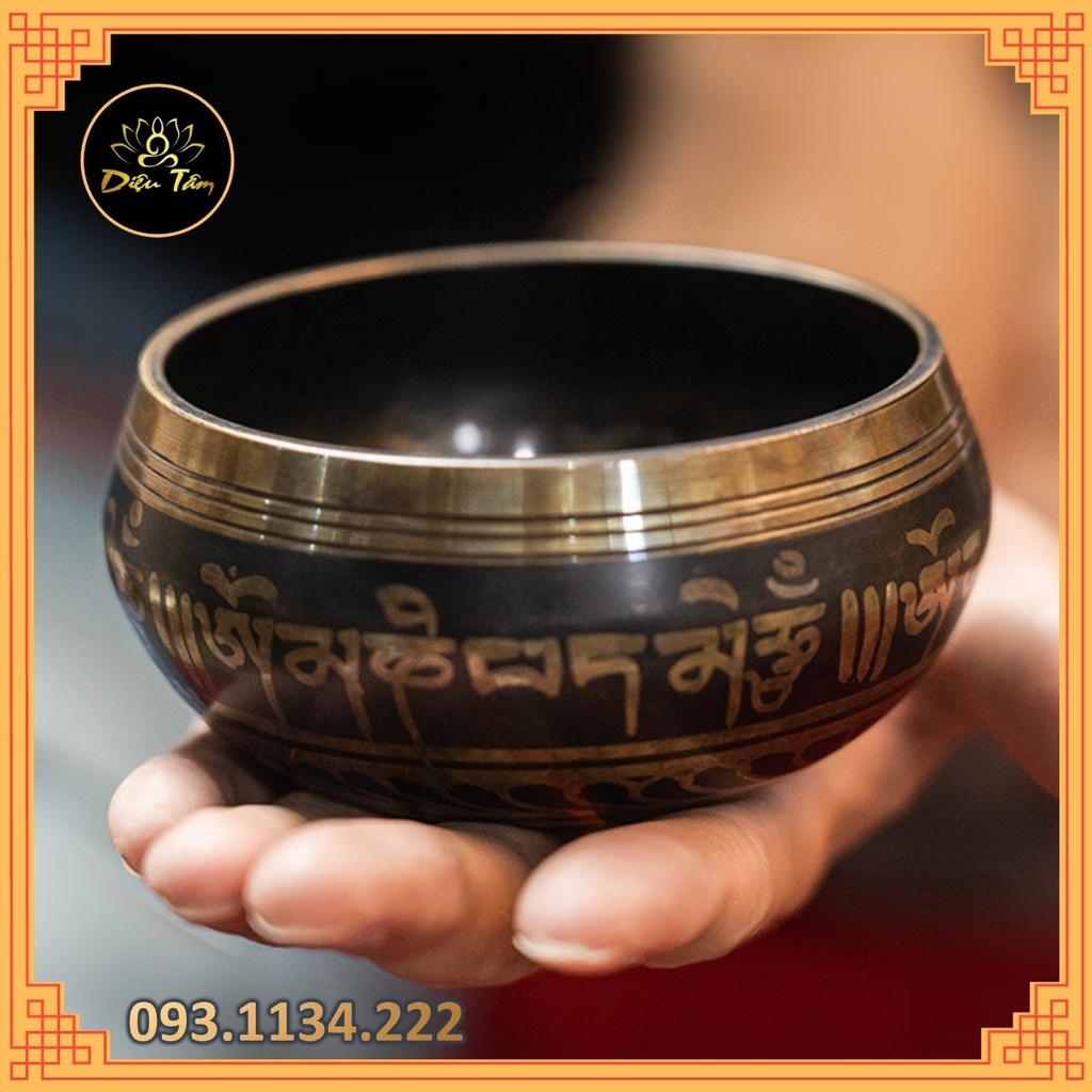 Chuông xoay Tây Tạng chiếc bát biết hát 9.5cm