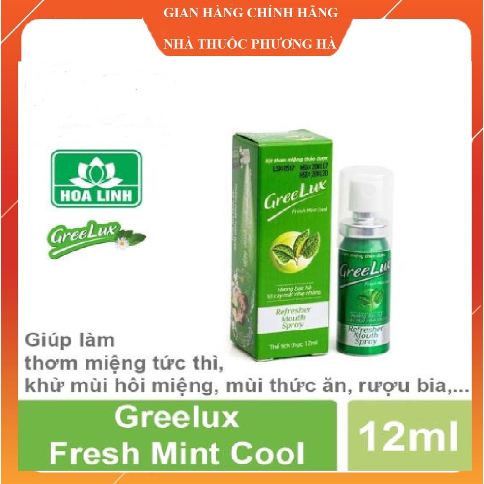 Xịt thơm miệng thảo dược GREELUX