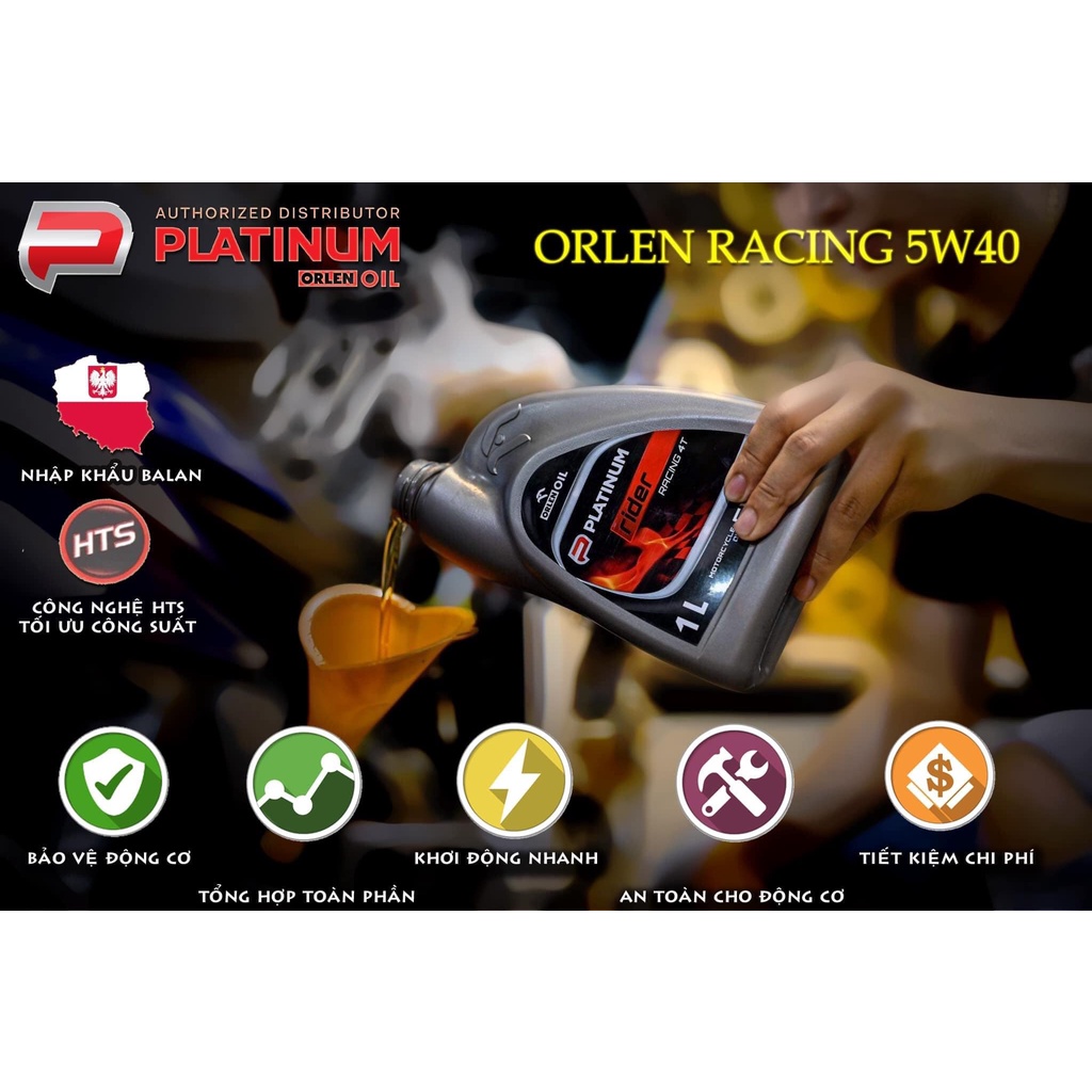 Dầu nhớt tổng hợp Orlen Plantium Rider Racing 5w40