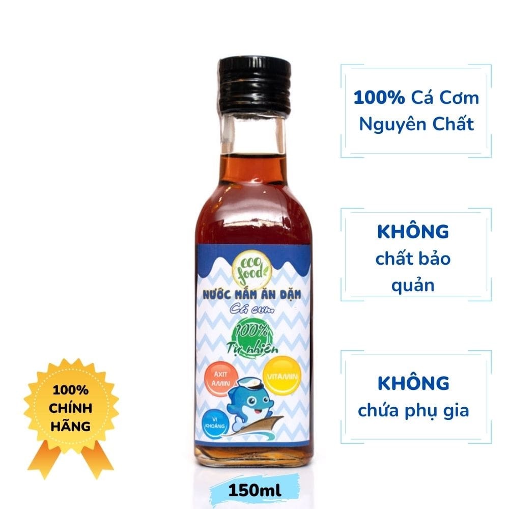 Nước mắm cho bé, nước mắm ăn dặm Ecofood nguyên chất bổ dưỡng giúp bé ăn ngon kích thích vị giác 150ML/60ML⚡️𝐌𝐈𝐄̂̃𝐍 𝐏𝐇𝐈́