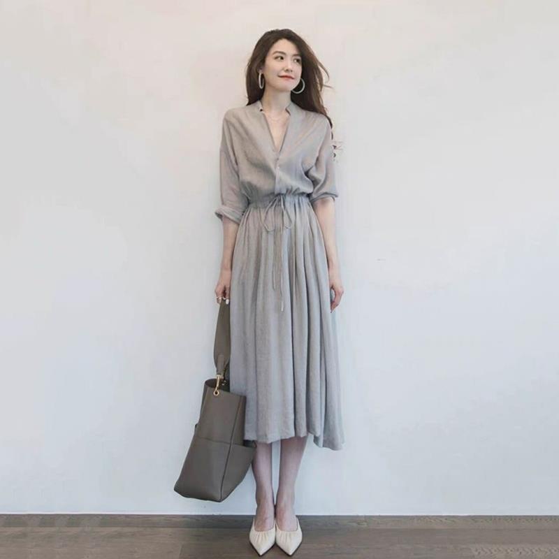 Đầm Xiaozhainv thời trang mùa hè phong cách Pháp dành cho nữ