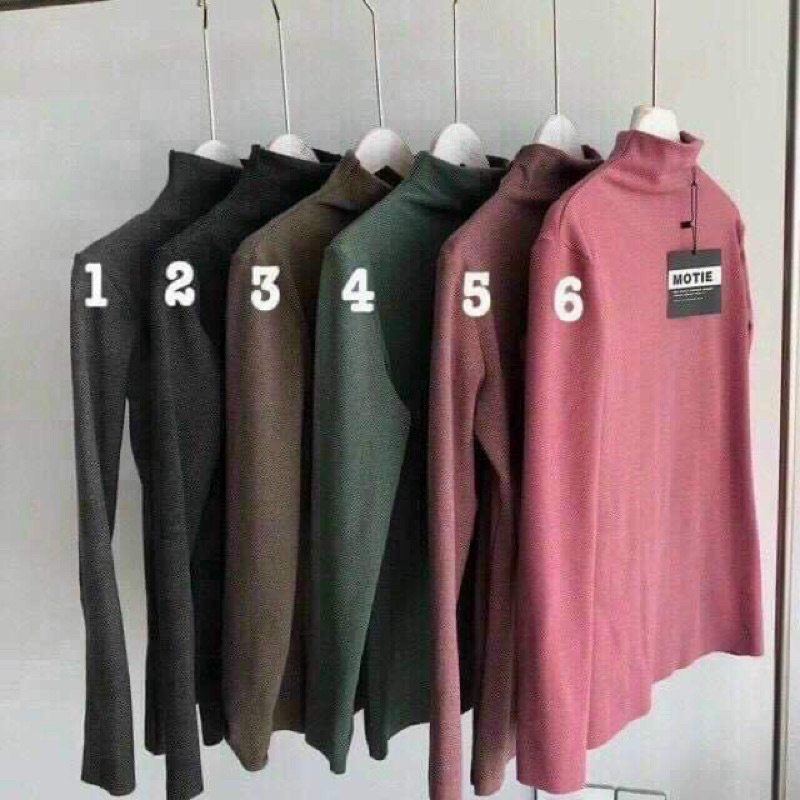 Áo giữ nhiệt nữ Motie cổ cao 3 phân nhiều màu | BigBuy360 - bigbuy360.vn