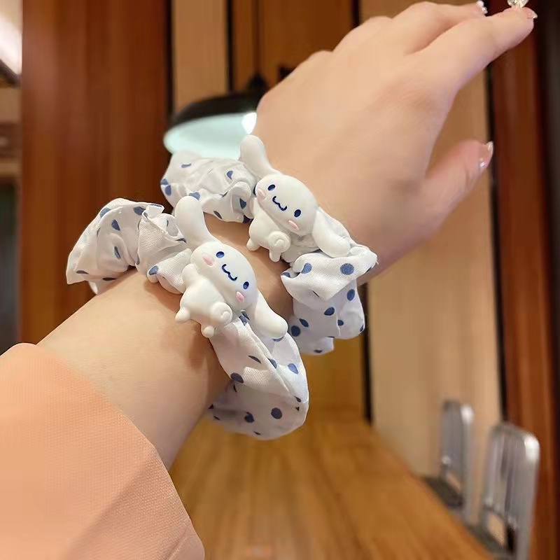 Dây Buộc Tóc Cao Su Co Giãn Hình Cún Yugui Dễ Thương Thời Trang
