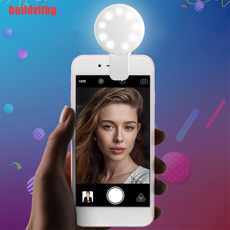 Đèn Led Tròn Kẹp Điện Thoại Hỗ Trợ Chụp Ảnh Selfie Tiện Dụng