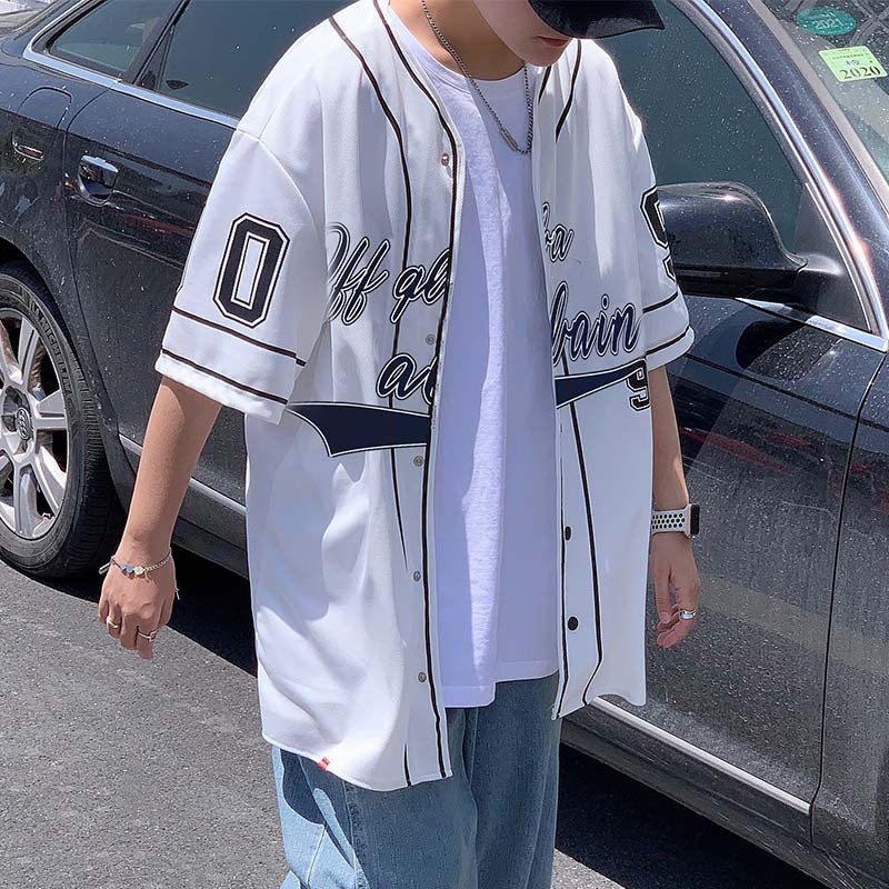 Áo khoác bóng chày tay ngắn phong cách năng động | BigBuy360 - bigbuy360.vn