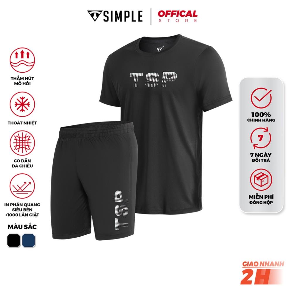 Bộ Thể Thao Nam TSIMPLE quần áo tập gym vải thun lạnh thoáng mát co giãn năng động thời trang MSSBHP2 ❕