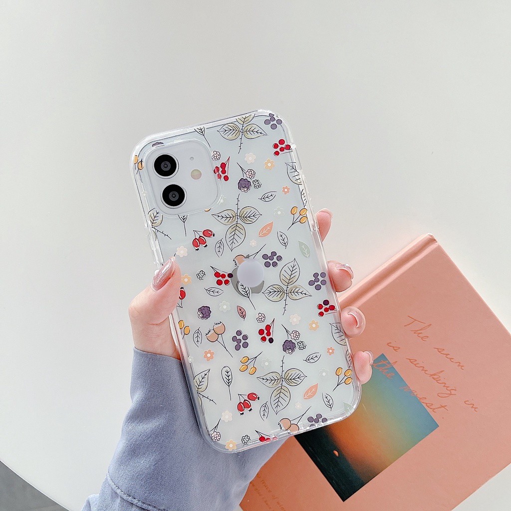 ốp lưng hoa cho iphone ốp phong cách hoa lá iphone 6 7 8 7plus 8plus 6plus x xr xsmax 11 pro max 12promax