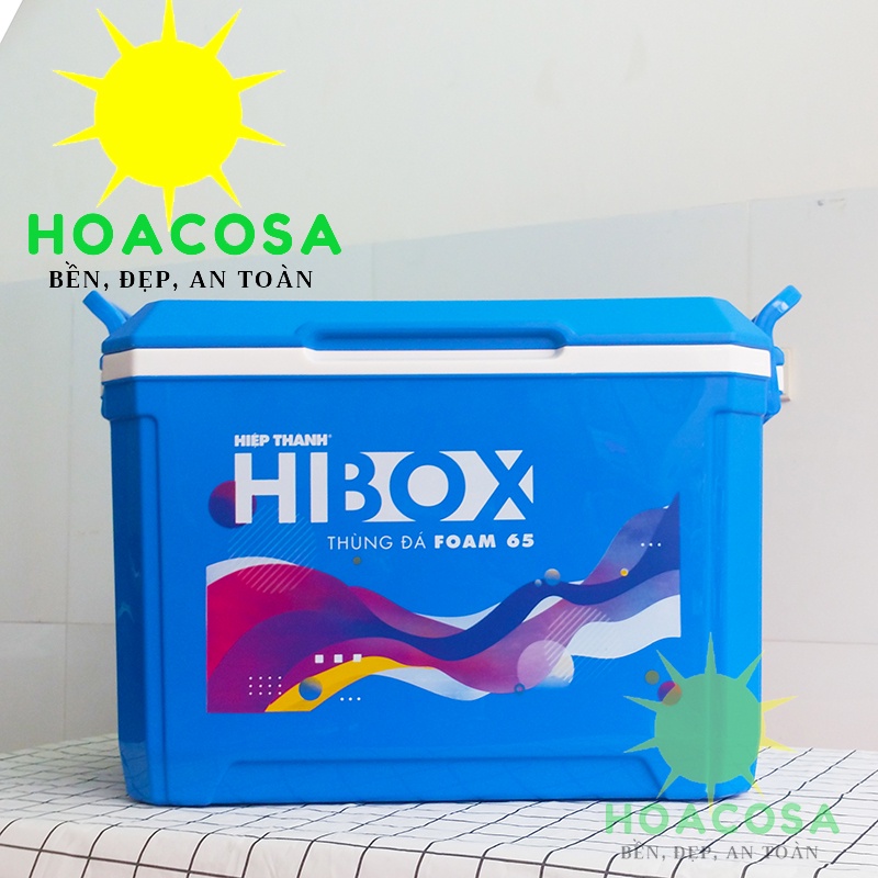 Thùng Đá Nhựa 65L  Hibox Hiệp Thành, Vòi Xả, Tay Cầm Khóa Nắp, To Dày, Giữ Đá Tốt- Đồ Gia Dụng Hoacosa