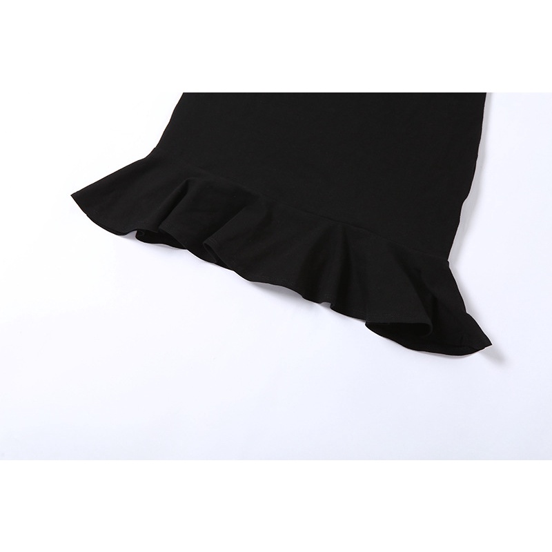 Đầm Hai Dây Hở Lưng Phối Lưới Thời Trang Cho Nữ