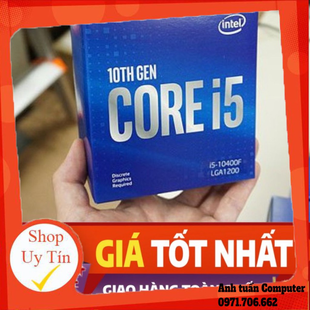 Intel Core i5 - 10400F / 12MB / 2.9GHz / 6 Nhân 12 Luồng / LGA 1200 | BigBuy360 - bigbuy360.vn