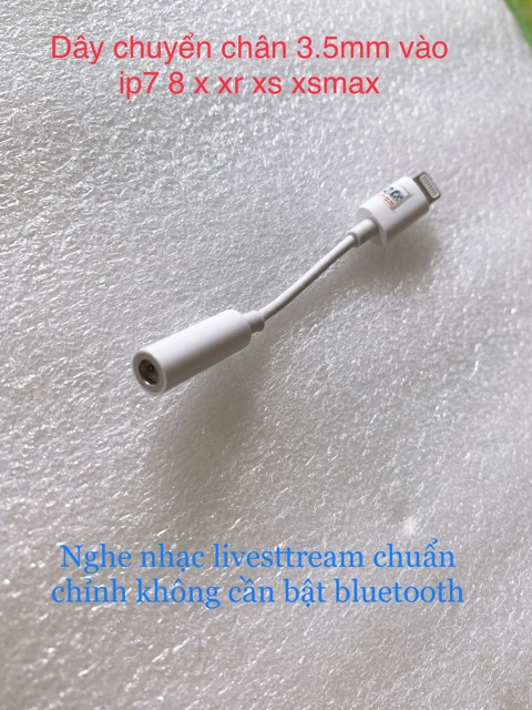 Dây chuyển chân sạc ip 7 8 x xr xs xsmax sang lỗ 3.5mm