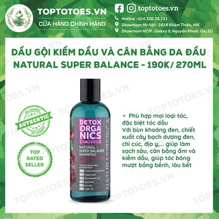Gội xả thảo mộc Natura Siberica Detox Organics cấp nước/cân bằng da đầu, cho tóc tơi mượt, bồng bềnh