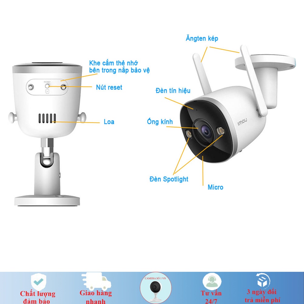 Camera IP wifi ngoài trời IMOU F22FEP 2M, IMOU F42FEP 2K có báo động còi hú,màu ban đêm chính hãng, bảo hành 24 tháng