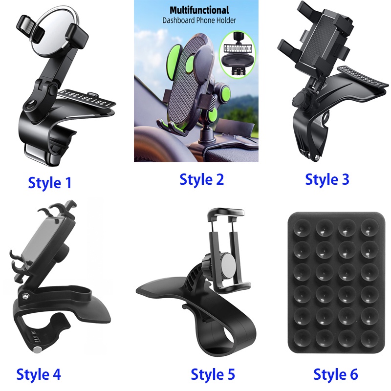 Giá đỡ điện thoại HDOORLINK có thể gắn thiết bị định vị/ GPS xoay 1200 độ 6 kiểu tùy chọn cho xe hơi | BigBuy360 - bigbuy360.vn