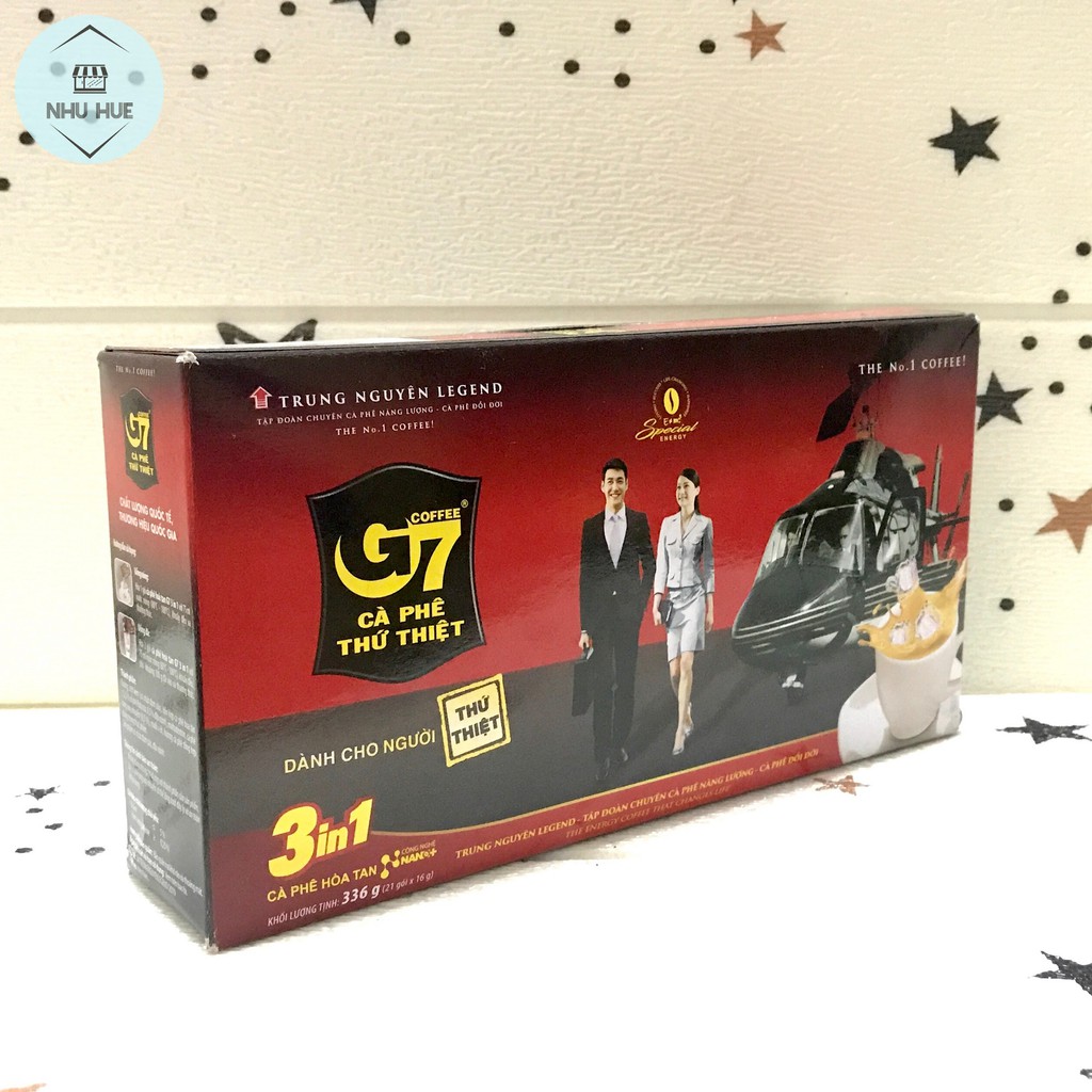 Cafe gói hòa tan Trung Nguyên G7 3 in 1 (hộp 21 gói x 16g)