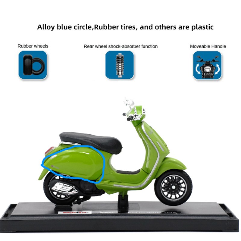 MAISTO FLEXIBLE Mô Hình Xe Máy Vespa Sprint 150 Abs Tỉ Lệ 1: 18