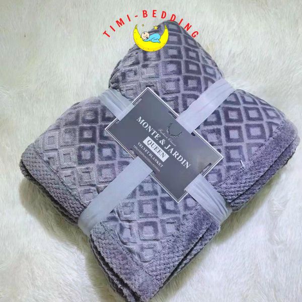 Chăn lông thỏ queen blanket có khóa kéo thể lồng được ruột kích thước 2x2,3m nặng 2,5kg- Timibedding