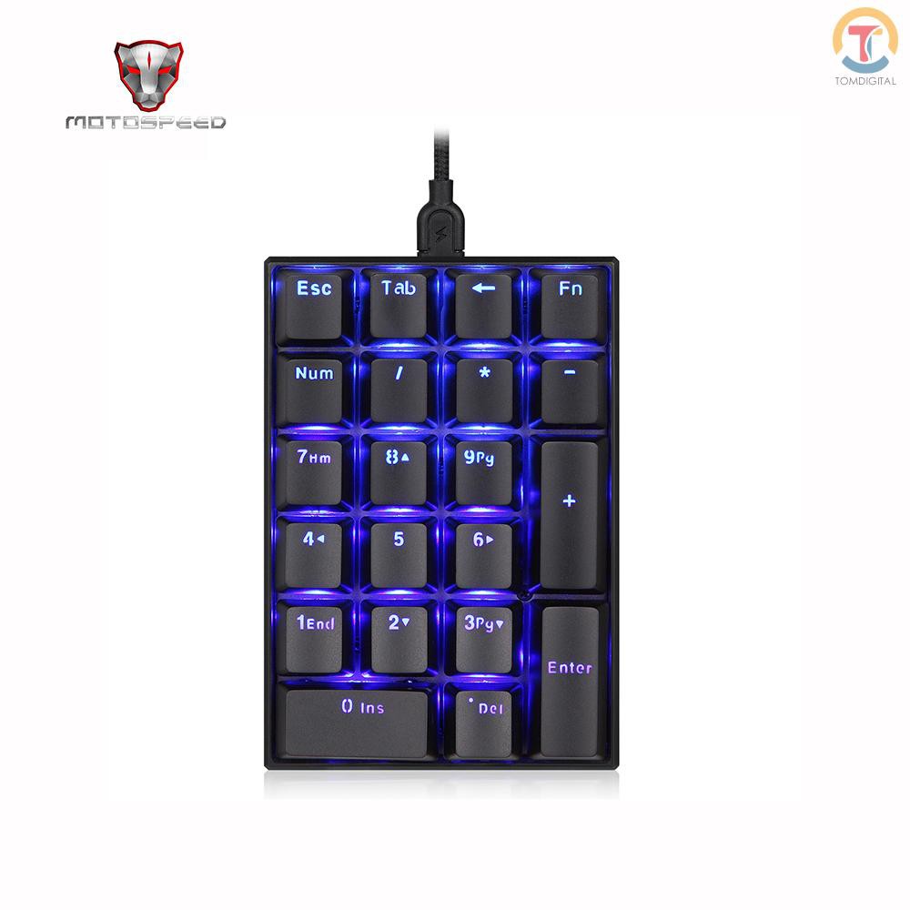 Bàn phím số cơ K23 21 phím có đèn nền màu đỏ/ xanh dương | BigBuy360 - bigbuy360.vn