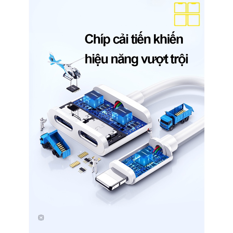 Jack Chuyển Đổi Tai Nghe Cao Cấp Vừa Sạc Pin Vừa Sử Dụng Tai Nghe Có Mic Cáp Chuyển Đổi Tai Nghe 88Mobile