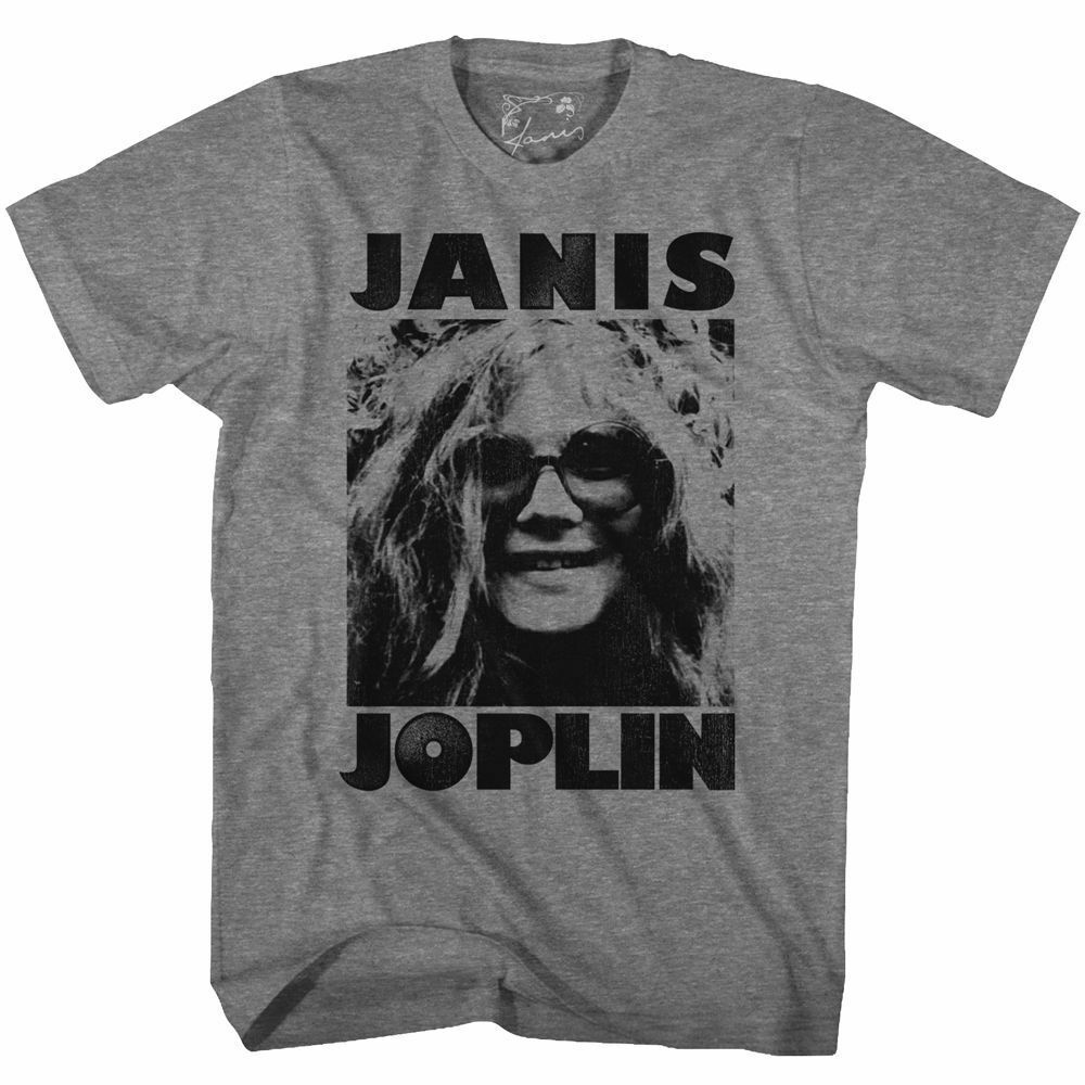 Mới Lạ Nam Áo Thun Cotton Mới Janis Joplin Janis Graphite Heather Cotton Mềm Thoáng Khí