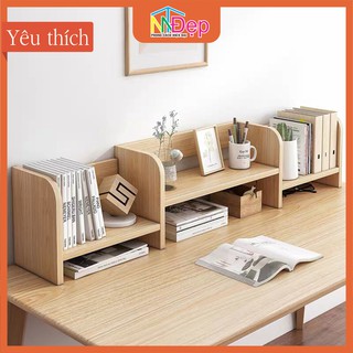 [Rẻ vô địch] Kệ sách trang trí để bàn làm việc KTT10